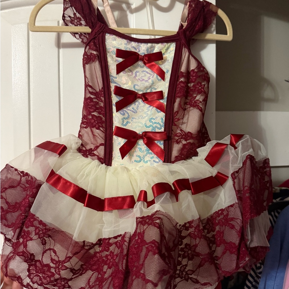 Elegant Burgundy and Cream Kids Costume